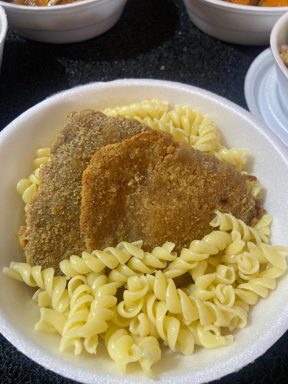 Milanesas con pasta